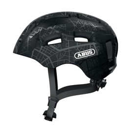 ABUS Youn-I 2.0 bike helmet - with light for children, teenagers and young adults - for girls and boys - black, size S