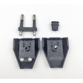 Euro plug flat plug, Euro plug flat, power plug (220 V, 2.5 A), power plug flat (5, black)