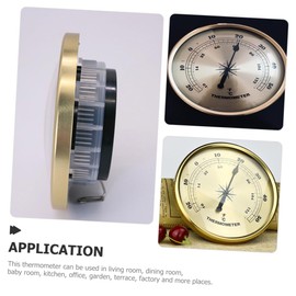 KICHOUSE Metal Round Thermometer for Indoor Outdoor Use Compact Wall Gauge with Display Accurate Measurement Durable Metal Construction for Home Garden Office