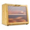 Joyvilla Double Layer Bamboo Bread Box for Kitchen Countertop, Bread