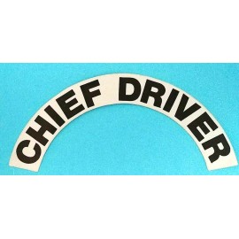 CHIEF DRIVER  - Highly Reflective FIRE HELMET CRESCENT  DECALS -  A PAIR