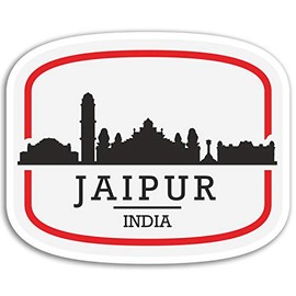 2 x 10cm Jaipur Vinyl Stickers - City Travel Sticker Laptop Luggage #17091 (10cm Wide)