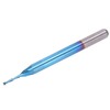 10Pcs 2‑Flute Router Bit Blue Coated Spiral Ball End Mill