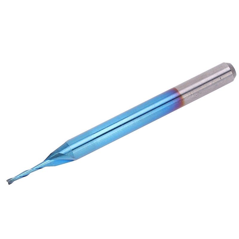 10Pcs 2‑Flute Router Bit Blue Coated Spiral Ball End Mill