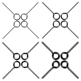 UFURMATE Allen Key Ring Wrench, 16Pcs Mixed Size Solid Metal Six-Edge Screw Driver for Push Bar Panic Exit Device Key (Black)