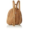 Ladies Genuine Real Leather Backpack Shoulder Handbag (TAN)