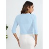 Heymoments Women's Thin Shrugs for Dresses Light Blue Large Open