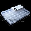 Gospire 2PCS 36 Grids Clear Plastic Jewelry Box Organizer Storage