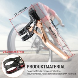 RIVDEE 1 Pair of Bicycle Brake Levers, BMX Road Bike Brake Lever Bicycle, Handbrake Lever Bicycle, Ultralight Brake Lever with Extended Handle, for Adults, Children, Mountain Bike, BMX, Road Bike