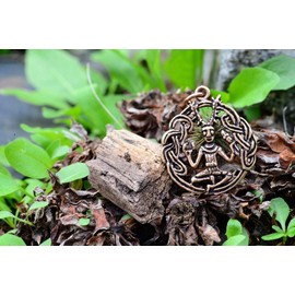 WINDALF CERNUNNOS Jewellery Pendant 3.5 cm Celtic God Vintage Bronze, Fabric