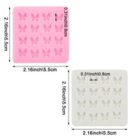 4 Pack Mini Butterfly Jewelry Resin Silicone Molds, Earring Silicone Mold for Epoxy Resin Jewelry, Small Silicone Molds Butterflies for Crafts