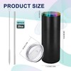 YOUKE OLA 8 Pack Rainbow Plated Stainless Steel Tumbler Straight