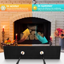 avvkfcmn Chimney Flue Plug for 7" x 31" Rectangular Flues – Fireplace Draft Stopper, Saves Energy, Blocks Odor & Debris