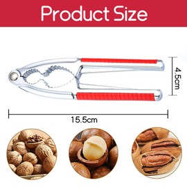 ZZRSYJ Professional Nutcracker Made of Stainless Steel, Multifunctional Nutcracker, High-Quality Nutcracker, Walnut Tongs, Walnut Nut Opener, for All Types of Nuts, Lobster Crab Crab Cracker (Red)