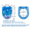 Round Ocean Resin Toilet Seat Slow Close Quick Release Metal
