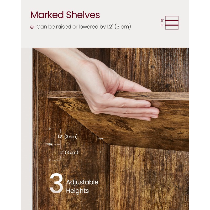 VASAGLE Set of 2 Bookshelves, 31.5 Inches Wide, 3-Tier Open