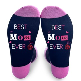 FQPJA Mom Socks For Women, Best Mom Ever Socks, Mother's Day Gifts Ideas From Daughter Son, Wife Sock From Husband, Mommy Birthday Sock, Christmas Thanksgiving Gifts For Mother Grandma -A09