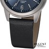 Regent Men's Watch F-682 Leather Quartz Movement Bracelet Watch Titanium