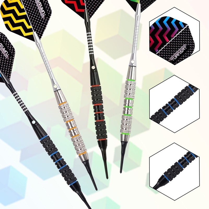 Turnart darts with plastic tip 12 pieces 18 grams with