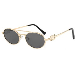 AICase Ozzy merch Retro Oval Sunglasses for Women Men Small 90s Metal Sun Glasses 2025 Trendy Chic Round Shades Cute Miu Designer Sunnies UV400 Protection_2