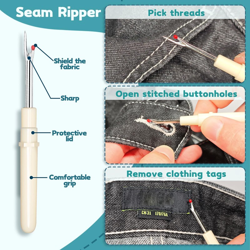 Lechchy Lechchy 33 Pcs Needle Threader Tool, with Automatic Needle