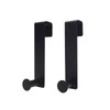 Qflushor Metal Over The Cabinet Door Hooks, 2 Pack, Matte