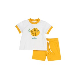 Chicco, Children's Set Consisting of T-Shirt and Shorts with Cute Patterns, Designed in Italy, Baby Clothes 0-24 Months, Gift Ideas for Birth