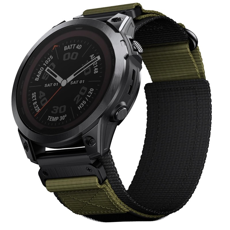 YOOSIDE Upgraded Quick Fit 22mm Nylon Watch Strap for Garmin