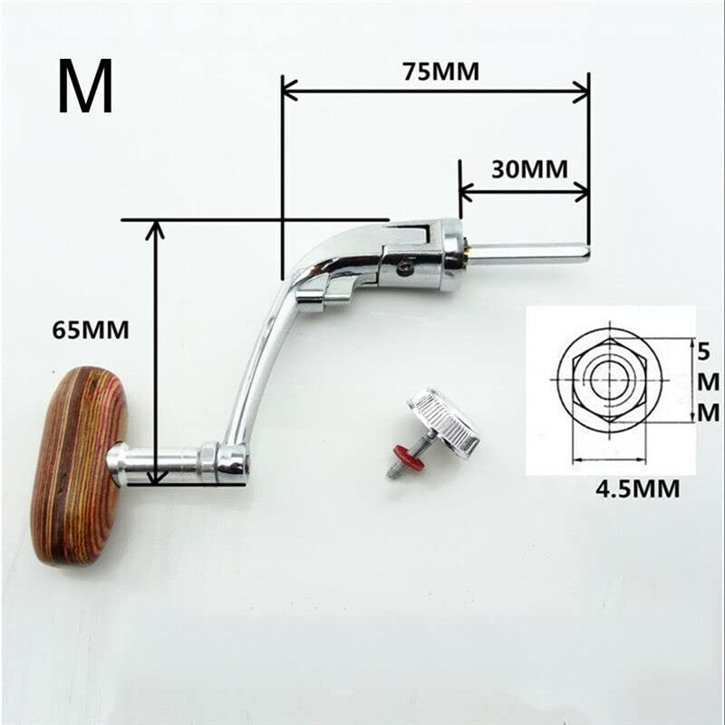 Wood Fishing Reel Handle Knob Crank Handle Folding Carp Reel