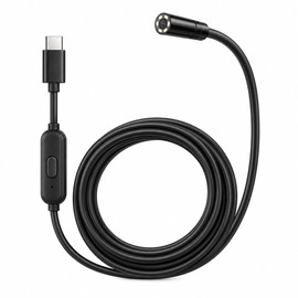 USB-C Endoscope Camera for Tight Space Inspection – 7mm Flexible Borescope with Adjustable LED Lights for Home and Auto