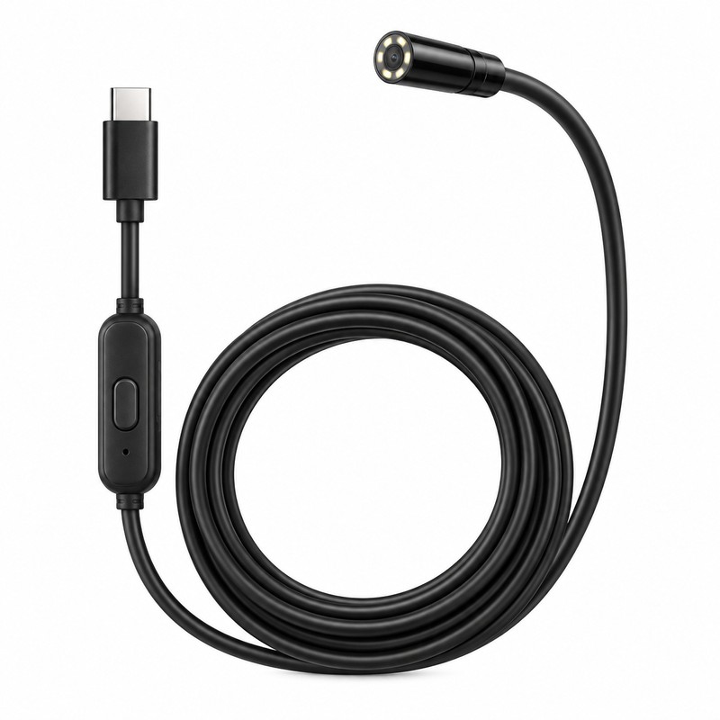 USB-C Endoscope Camera for Tight Space Inspection – 7mm Flexible