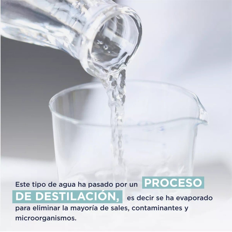 Hebbe Cosmetics Agua Destilada Deionizada Alta Pureza uso cosmetico en