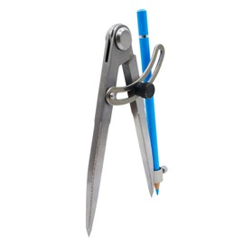 ZLKSKER 6/8/10 inch Professional Woodworking Compass with Pencil Holder & Lockable Wing, Geometry & Drafting Compass for Carpenter (6 inch)