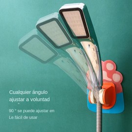 WELANGBN Shower Head Holder-Flexible Shower Head Holder with Adjustable Angles - Securely Mounts in Minutes - Perfect for Any Bathroom, Tangerine