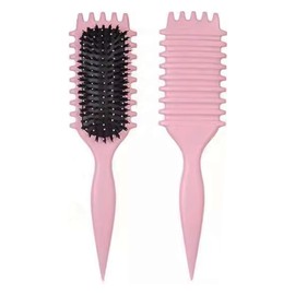 Curling Brush Natural Curls, Latest Wild Boar Bristle Styling Brush for Curly Hair, Detangling and Improving Curls for Women and Men, Minimising Pulling (#2, 135 g)
