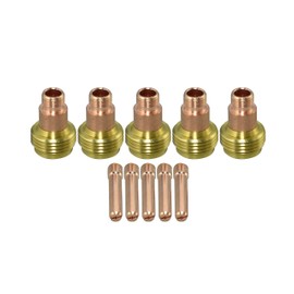 RIVERWELD TIG Gas Lens Stubby Collet Bodies 45V27S 10N25S 1/8'' 3.2mm Kit for PTA DB SR WP 17 18 26 TIG Welding Torch 10pcs