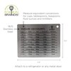 Fox Run Stainless Steel Kitchen Conversion Chart Magnet for Refrigerator
