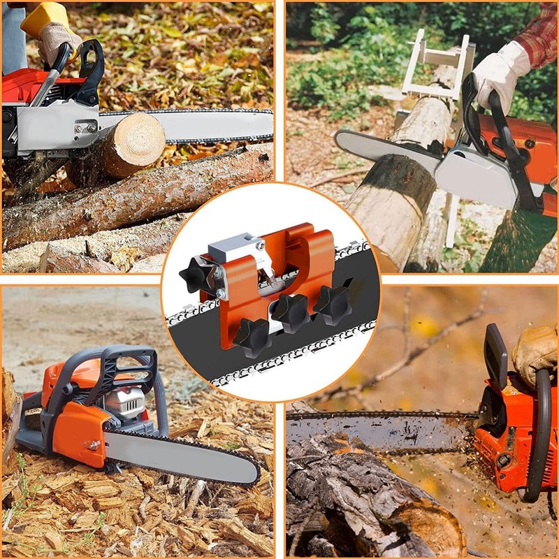 Chainsaw Sharpener Jig Kit Alloy Hand Cranked Chain Saw Sharpening