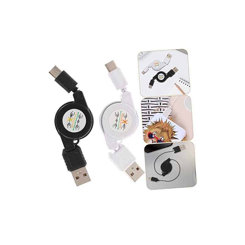 TEHAUX 2piezas Cable De Retráctil Para Teléfono Móvil Cable Flexible