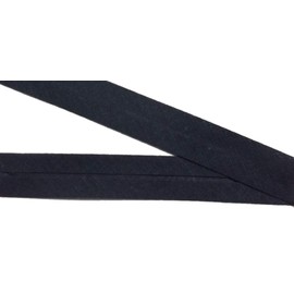 Großhandel für Schneiderbedarf Gröger 15 m Cotton Bias Binding 20 mm Pre-folded Black