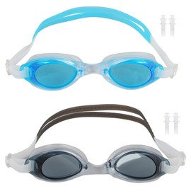 Annlpoy 2pcs Children's Swimming Goggles mit 2 Boxen,taucherbrille kinder,Taucherbrillen für Jungen und Mädchen, Junior Schwimmbrillen mit UV-Schutz und Anti-Beschlag, Geeignet für Kinder im Alter von