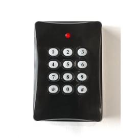 Blue Charm Fake Security Alarm Keypad, Extra Long 1.5 Year Continuous Usage Battery Life, No Wiring Needed, Red Blinking LED Light with Black Housing, (Four AAA Batteries, not Included)