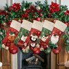 5 Pack Christmas Stockings with 3D Snowman/Elk/Santa Claus/Penguin/Elf, Large 18’’