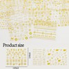 30 Sheets Gold Foil Nail Art Stickers 3D Self-Adhesive Nail