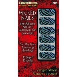 Markwins Beauty Products Women's Wicked Nail Zebra Nail Art Multicoloured One Size