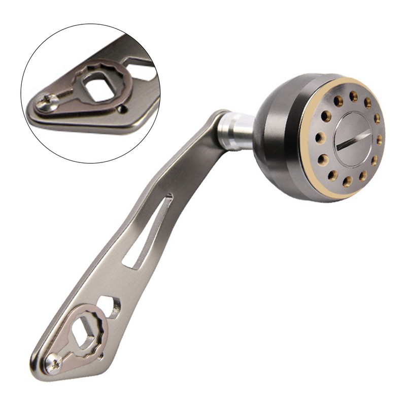 Baitcasting Reel Handle 32mm/1.26in Ergonomic Metal Fishing Reel Handle for