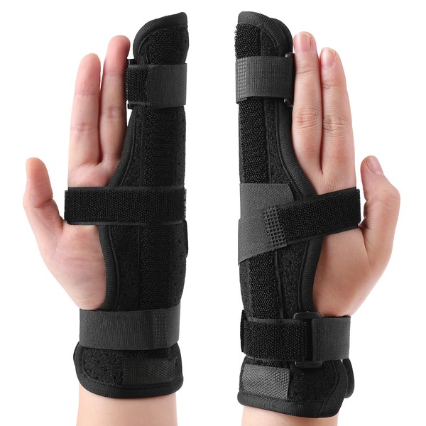 DSLSQD Finger Splint, Adjustable Finger Support, Small Finger Boxer Fracture Splint, Fracture Splint 4th & 5th Metacarpal Splint, Metacarpal & Finger Fixation Orthoses, for Broken Arthritis