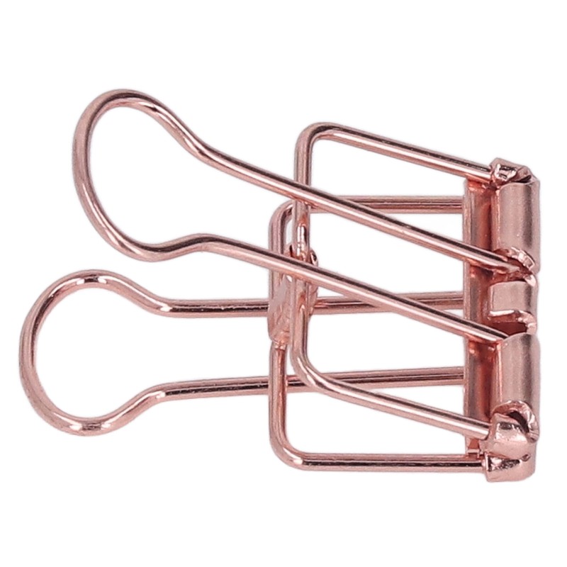 19mm 80pcs Binder Clips Strong Clamping Force Metal Hollow Tail
