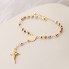 HZMAN 8.5inch St. Benedict Rosary Bead Cross Exorcism Bracelet Adjustable