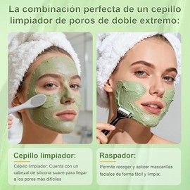 Máscara de burbujas，Mascarilla De Barro Limpiadora Profunda Con Burbujas，Mascarilla De Para Cara Con Cuchara，Deep Cleansing Mask, Espuma Suave Para Un